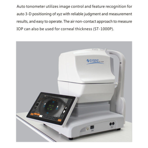 Handmatige non-contact tonometer met kleurentouchscreen, automatische detectie en ingebouwde printer
